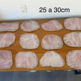 Bandeja Decorativa de Pedras Naturais com Borda Prateada