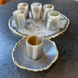 Conjunto de Xícaras de Pedra especiais com Base