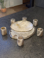 Conjunto de Xícaras de Pedra especiais com Base