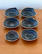 Bowls em Pedras Naturais com Acabamento Dourado