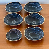 Bowls em Pedras Naturais com Acabamento Dourado